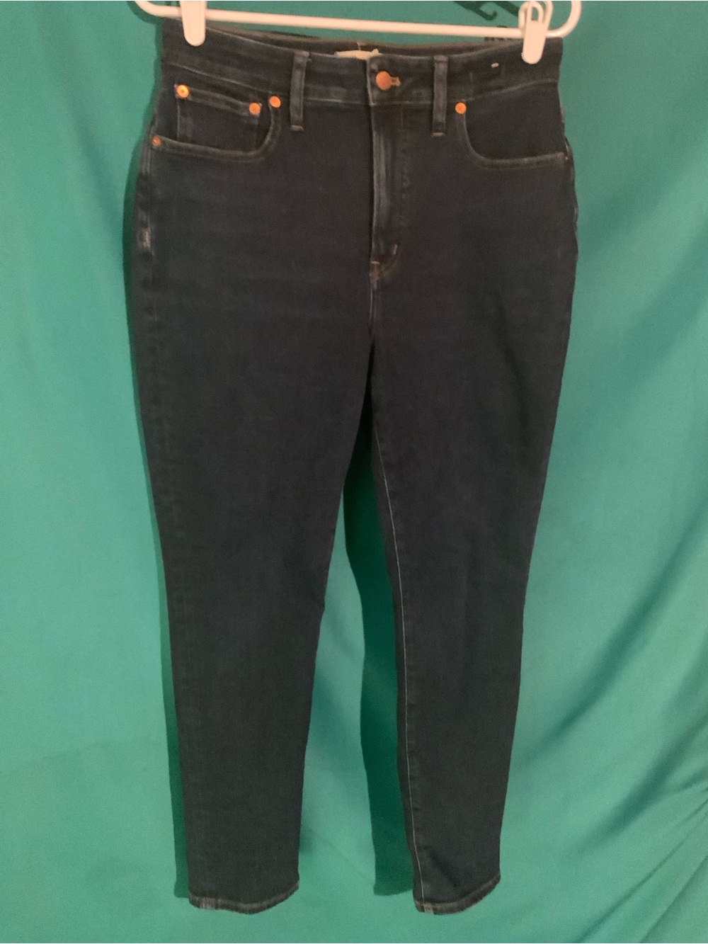 MADEWELL CURVY PERFECT VINTAGE JEANS, LARKSPUR WASH, CLASSIC FIVE POCKET DESIGN